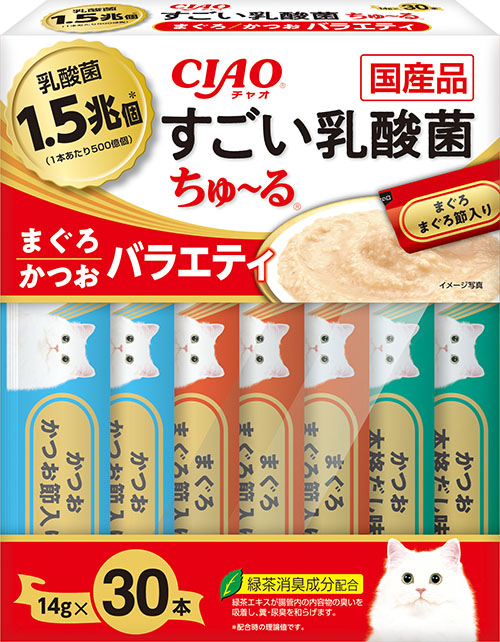 챠오 스고이 유산균 츄르 30P - 참치&가다랑어 버라이어티