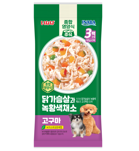 [DOG] 이나바 닭가슴살과 녹황색채소 파우치 - 고구마